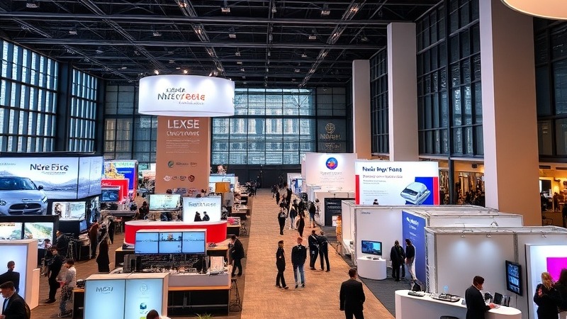 Modern trade shows at a prestigious New York university venue.