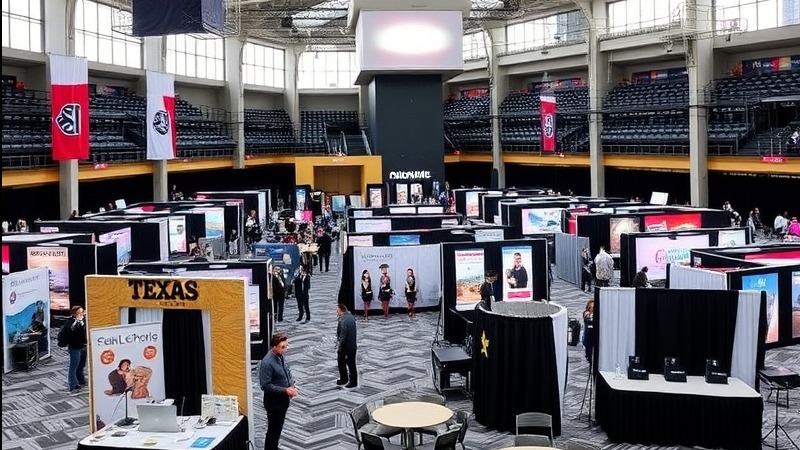 Trade shows in a Texas venue featuring a modern setup.