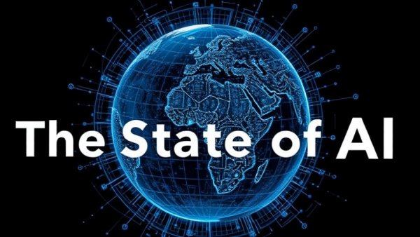 Futuristic globe with AI energy demand graphics.