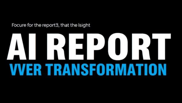 AI adoption and transformation insights graphic with bold text.