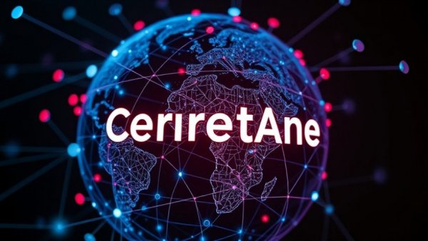 Digital globe displays AI theme with privacy concern nodes.