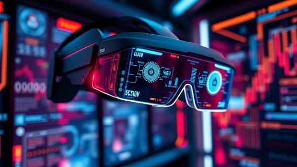 Futuristic augmented reality glasses showing AI’s future.