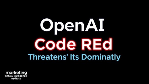 OpenAI Code Red alert text graphic against a black background.