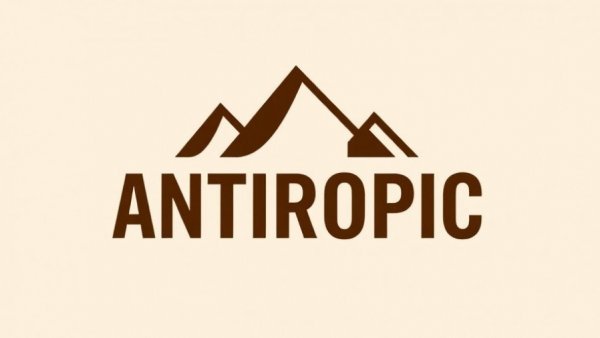 Anthropic logo on beige background.