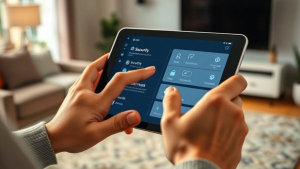 Tablet displaying smart home privacy settings interface.
