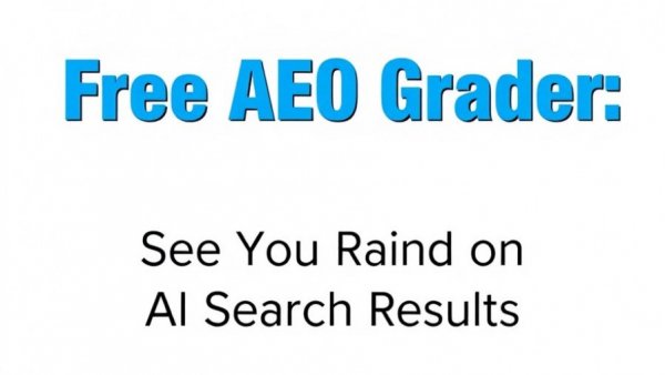 Free AEO Grader text banner for AI search ranking.