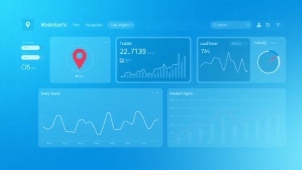 Illustration of business dashboard showing local insights and analytics.