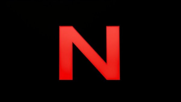 Bold red 'N' logo on black background, AI filmmaking technology.