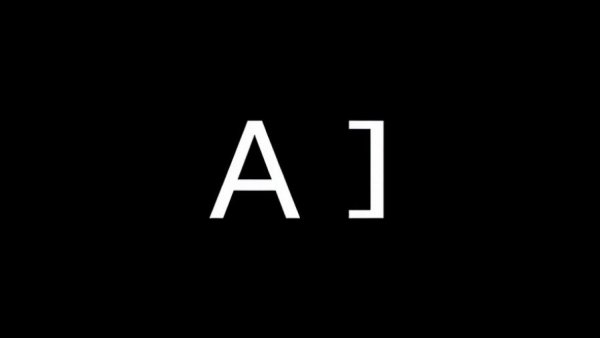 Bold 'AI' text on black background related to lawsuit