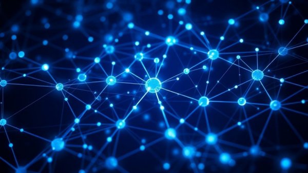 Futuristic AI network with interconnected nodes representing model context protocol.
