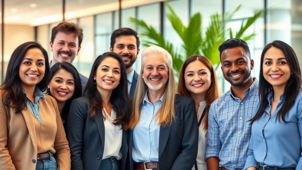 Diverse group of professionals in an office setting, representing carbon allowance investing.