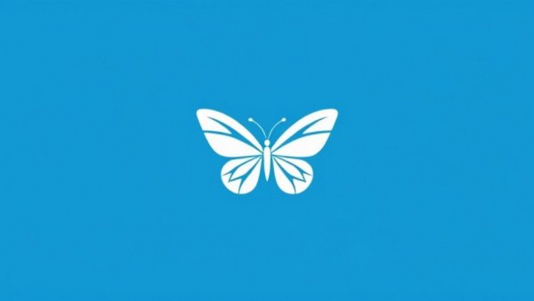 Minimalist butterfly logo on blue background symbolizing Bluesky raises $100M Series B.