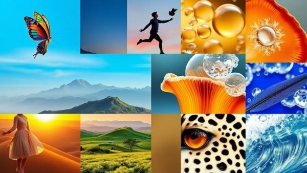 MAI-Image-2 Microsoft AI Image Generator displaying a collage of diverse elements.