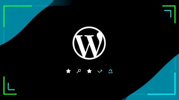 WordPress.com AI agents graphic with icons in digital interface.