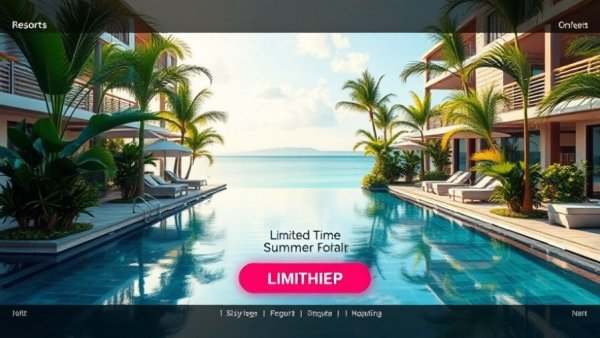 Living Visuals in Business Content showcasing tropical resort.