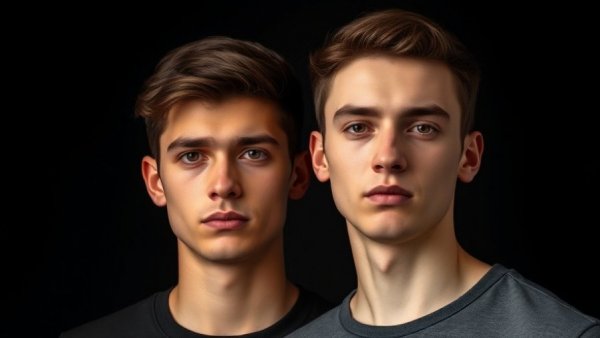 Studio portrait of two young men, agentic banking platform for AI agents.