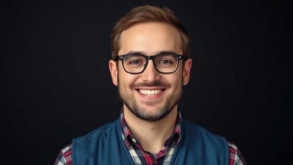 Smiling man in glasses and plaid shirt, CoreWeave Anthropic deal.