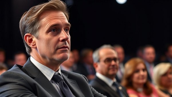 AI chip plant discussion with executive at conference.