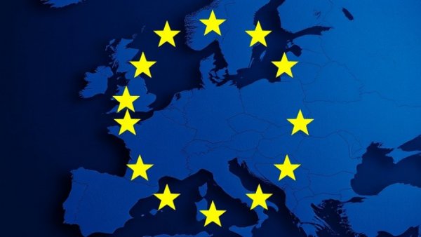 European Union flag overlaid on a map representing EU sovereign cloud contract