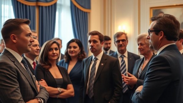 AI access at the White House meeting with people in formal attire