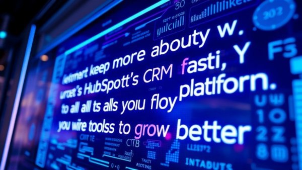 Text displaying information about HubSpot CRM platform for email marketing campaigns
