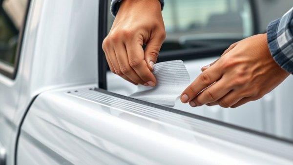 Applying weatherproof seal to truck window for tonneau cover installation