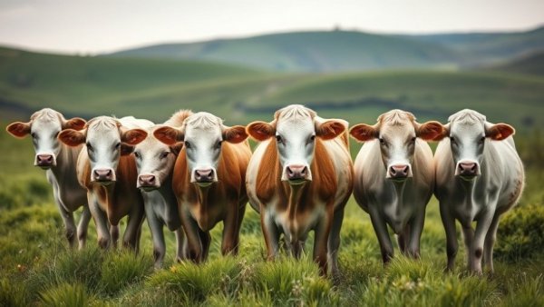 Cows in a California field highlighting carbon and manure connection.