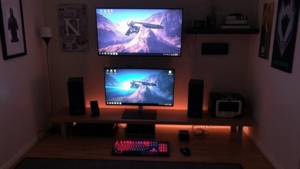 How I Created a Cleaner Gaming Setup by Hiding Lights in Plain Sight
