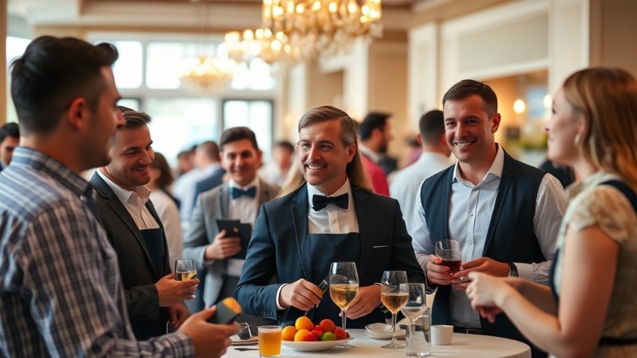 Hospitality professionals enhancing customer engagement through experiential marketing.