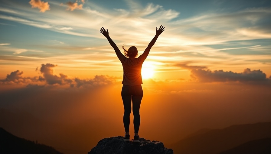 Silhouette of a woman on a mountain peak, embracing Authenticity Empowerment.