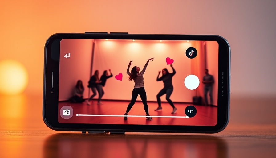 TikTok ads showcase with lively dance video and engagement icons.