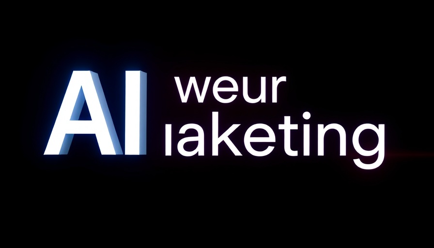 AI marketing strategy text on minimalistic background.