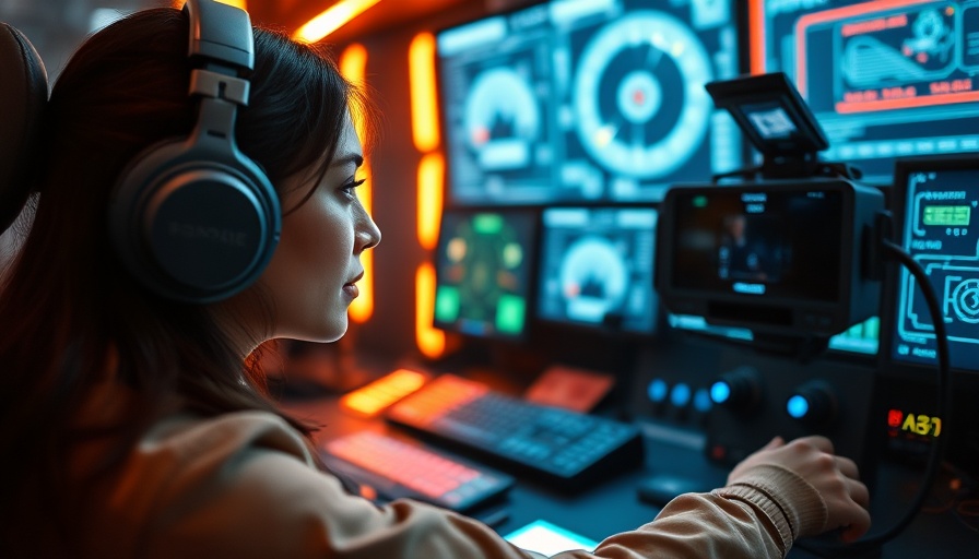 EV teledriver operating remotely in a high-tech control room.