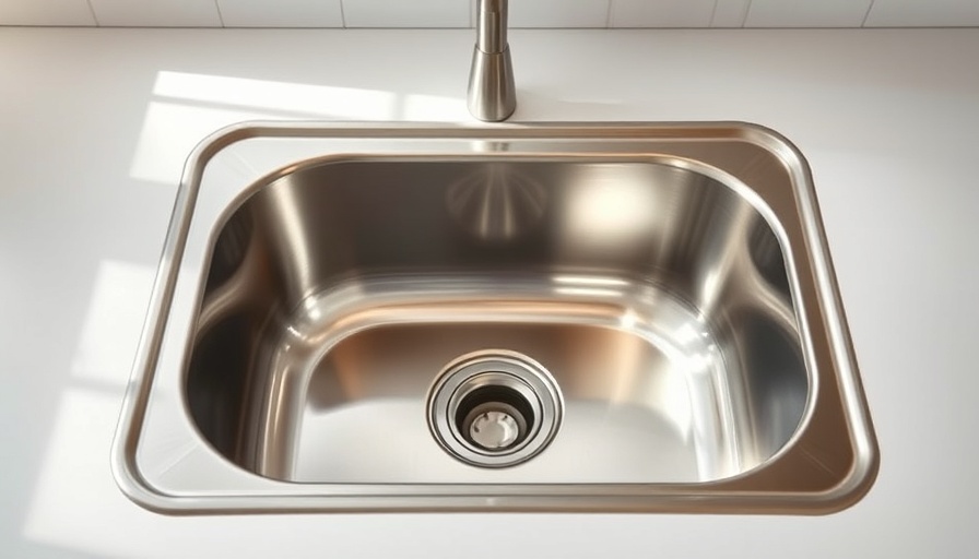 Spotless kitchen sink for effective drain cleaning.