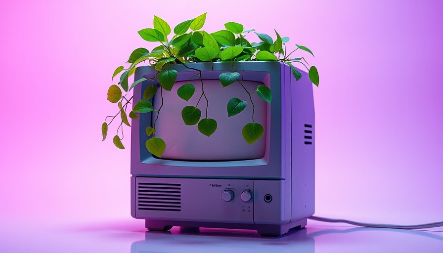 Retro computer planter with leaves, Skills for 2025