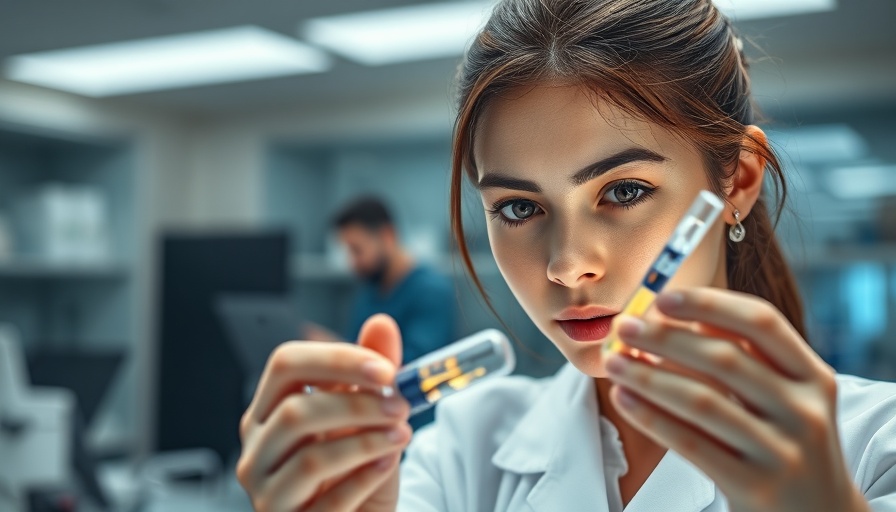 Scientist examines sample in lab highlighting evidence-based medicine.