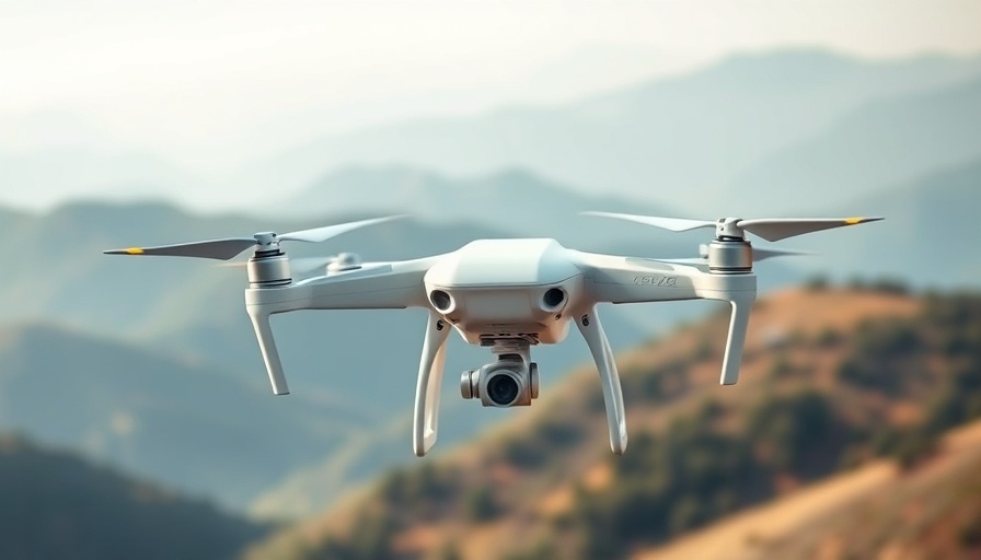 Drone navigating over misty hills for stunning landscape capture.