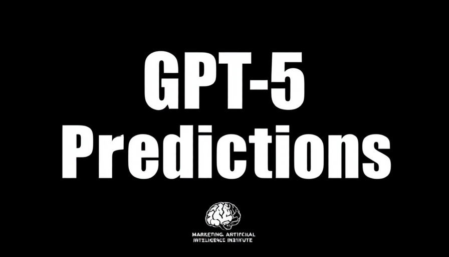 GPT-5 predictions headline with AI brain icon on black background