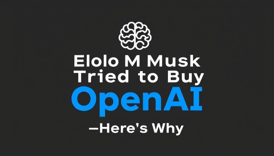 Elon Musk OpenAI bid headline on black background.