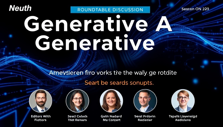 Generative AI Search roundtable event banner with search icons.