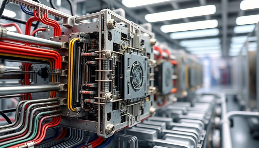 Intricate silicon-based quantum computer in a laboratory setting.