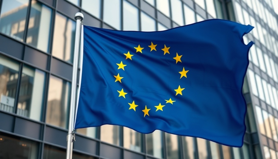 EU flag outside building, symbolizing EU startup regulation.