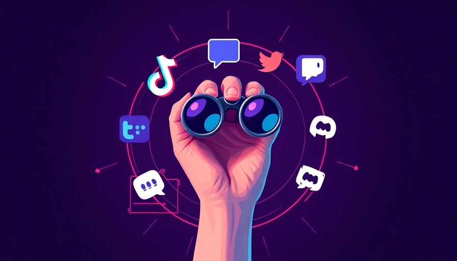 Social media platforms marketers should watch in 2025 - icons and binoculars.