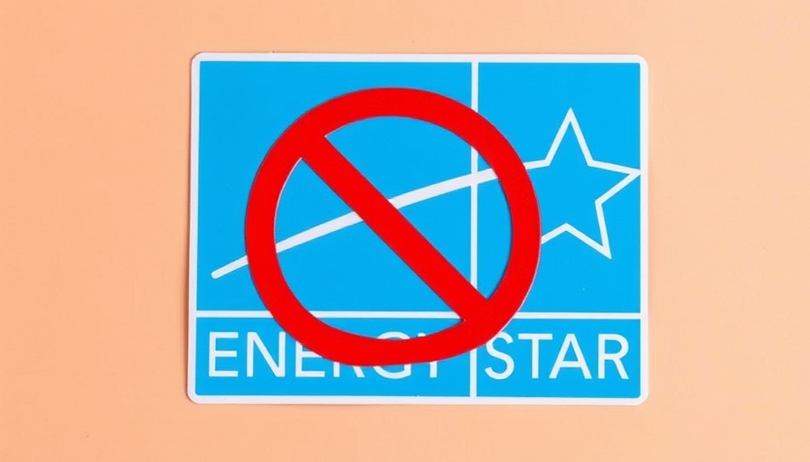 Energy Star logo crossed out, indicating skepticism about Energy Star program benefits.