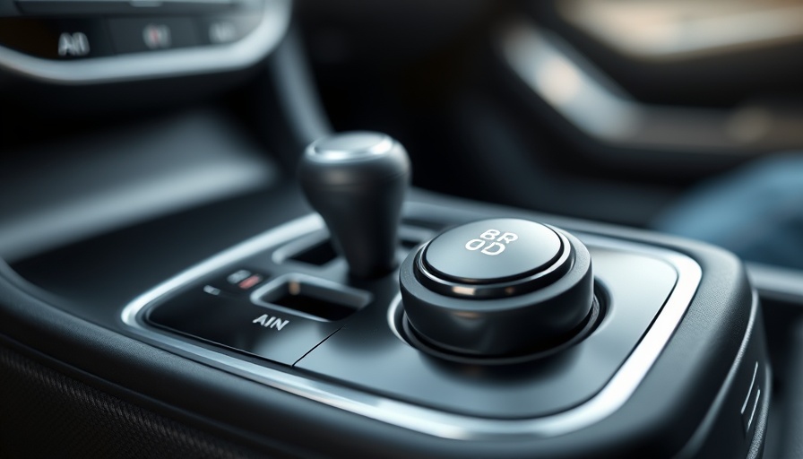 B on gear shift in hybrid vehicles highlighted in focus.
