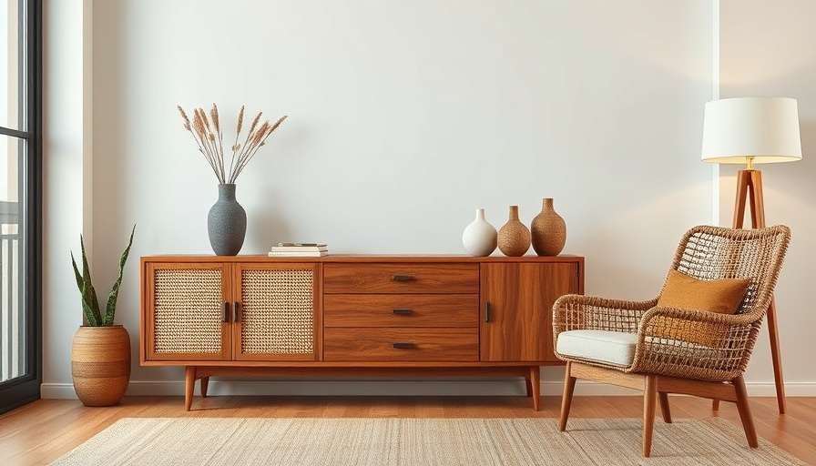 Minimalistic mid-century modern living room for cheap decorating ideas.
