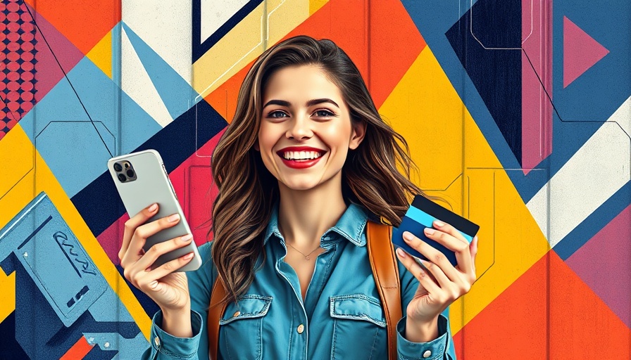Cheerful woman using phone for content mapping for marketing.