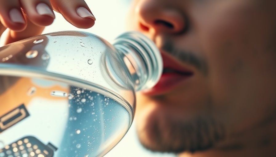 Close-up of a person drinking water, highlighting concerns about carcinogens in drinking water.