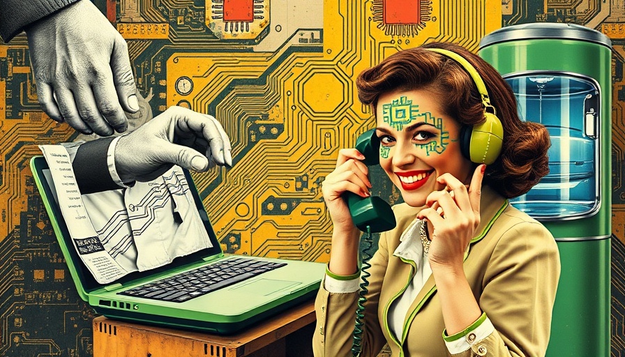 Surreal collage of AI agents communication protocols with handshake and circuits.