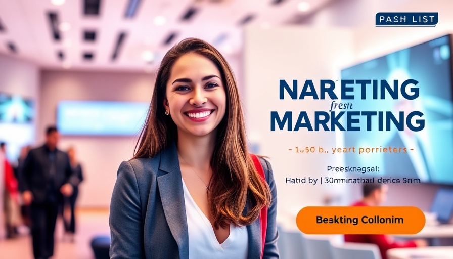AI teammates promotional poster featuring smiling female speaker at MAICON event.